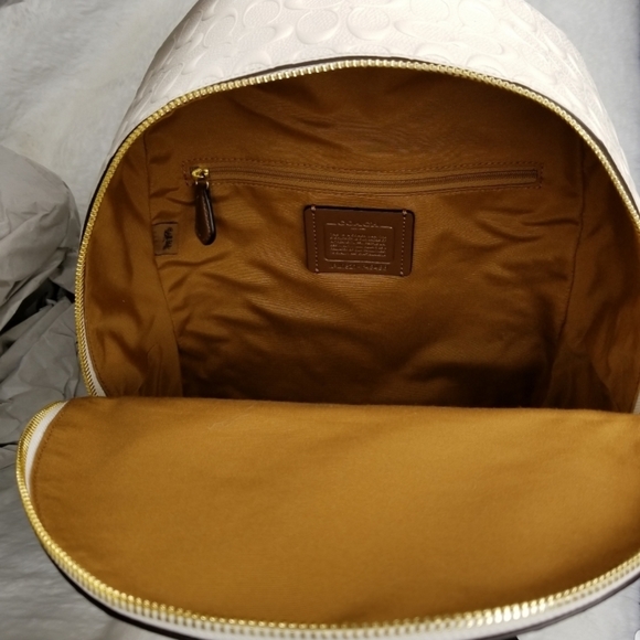 COACH 2P SIGNATURE EMBOSSED BACKPACK XL WRISTLET - Picture 10 of 12